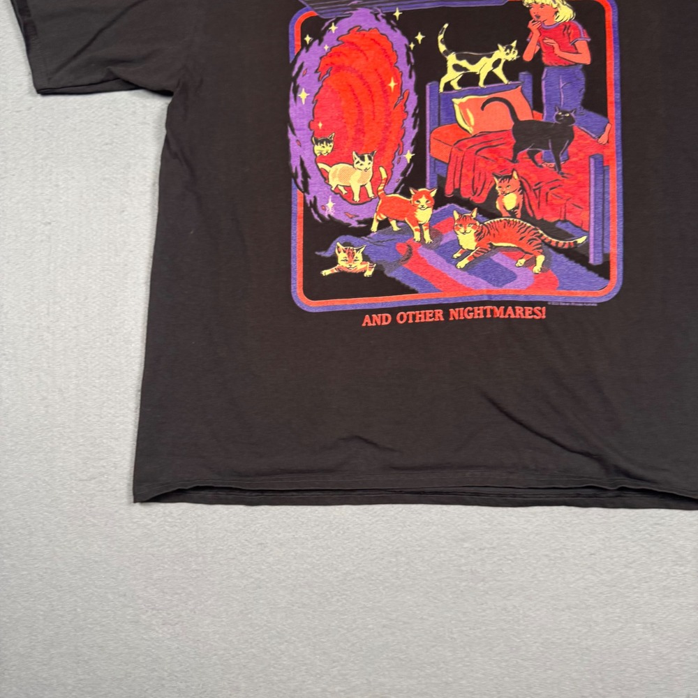 Port & Company Portal to the Cat Dimension T-Shirt Mens Large Black Graphic Tee - Picture 10 of 11